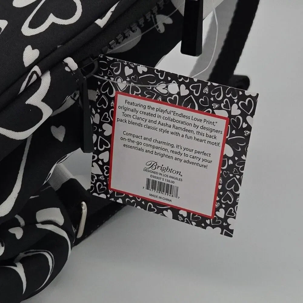 NWT Brighton Limited Edition Hearts A Flutter Endless Love Backpack Retail:$150